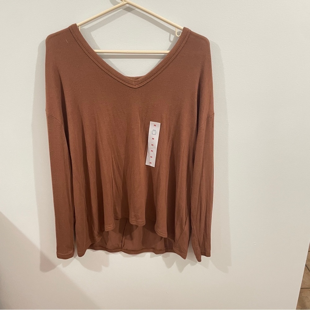 NWT Old Navy V-Neck Brown Sweater Size Medium